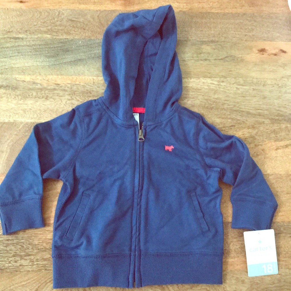 NWT Carter’s Navy zipup hoodie